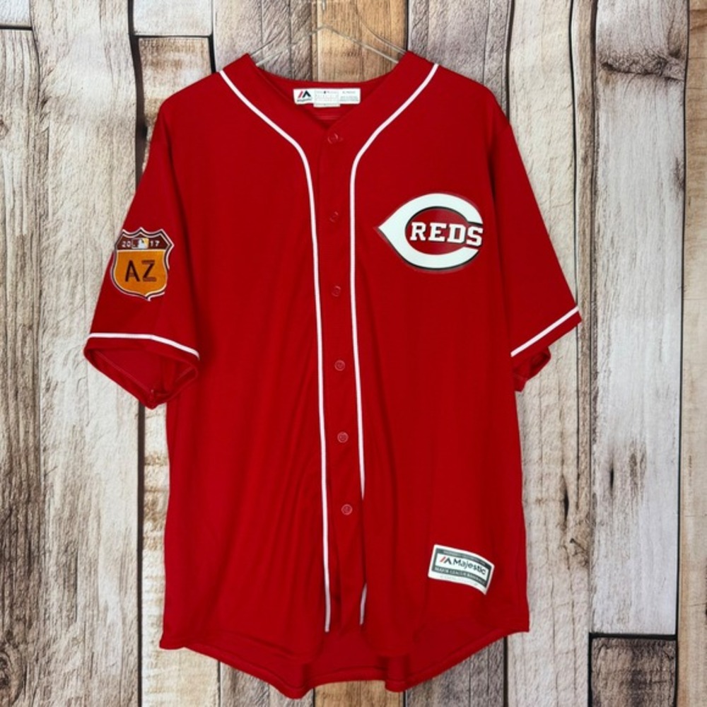 Majestic‎ Cincinnati Reds Baseball Jersey 2017 Spring Training Cool Base XL NWT